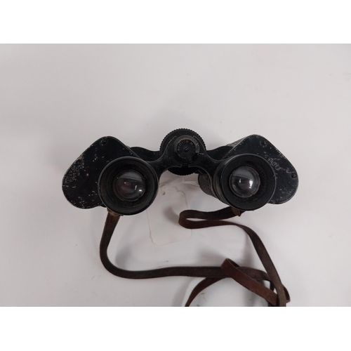 65 - Pair of WWII binoculars. {17 cm H x 15 cm W}