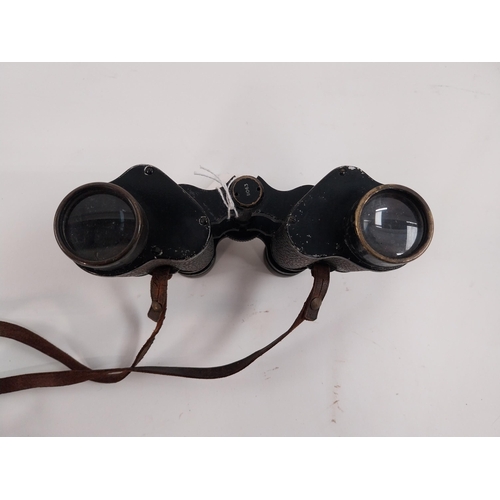 65 - Pair of WWII binoculars. {17 cm H x 15 cm W}