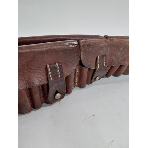 69 - WWI Leather bullet belt.