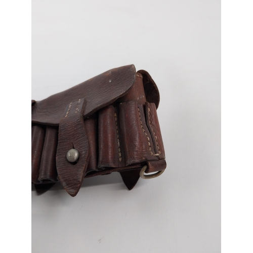 69 - WWI Leather bullet belt.