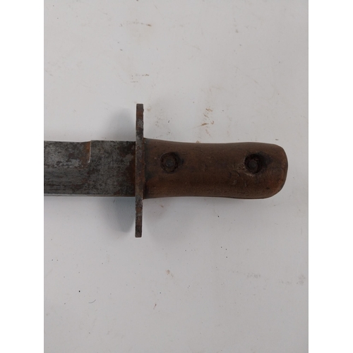 81 - WWI military dagger with original metal scabbard. {29 cm L}