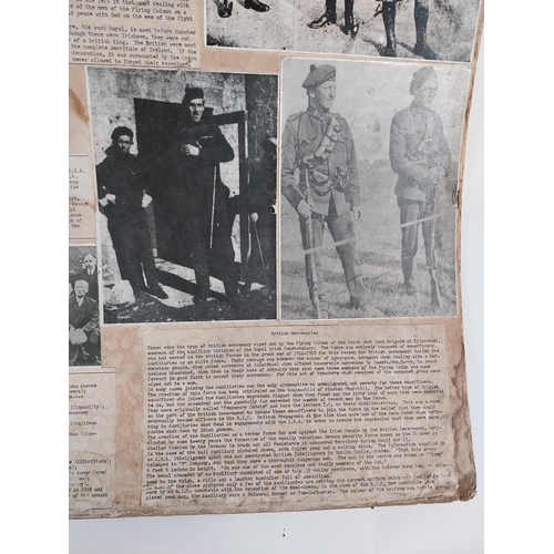 87 - Newspaper clippings of Kilmicheal Ambush 1920 by Llying Column of the West Cork Brigade {96 cm H x 7... 