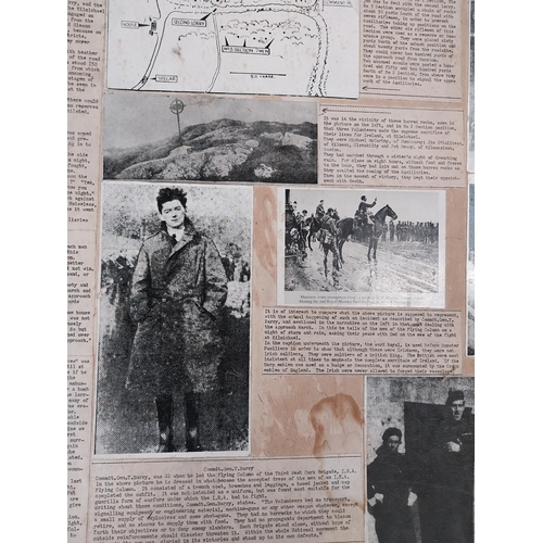 87 - Newspaper clippings of Kilmicheal Ambush 1920 by Llying Column of the West Cork Brigade {96 cm H x 7... 