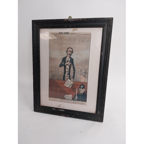 90 - Framed Freeman's Weekly framed coloured print Remember Mitchelstown. {57 cm H x 47 cm W}.