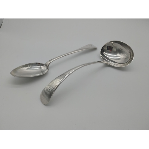 521a - EPNS ladle and serving spoon.