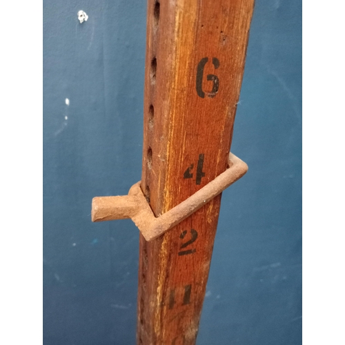 66 - 1950's school high jump stands {H 190cm x W 48cm x D 48cm }.{ not on site for viewing }.