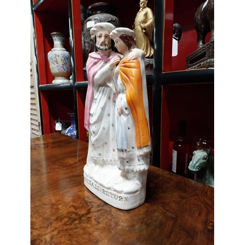 83 - 19th C. Staffordshire figure {36 cm H x 20 cm W x 10 cm D}.