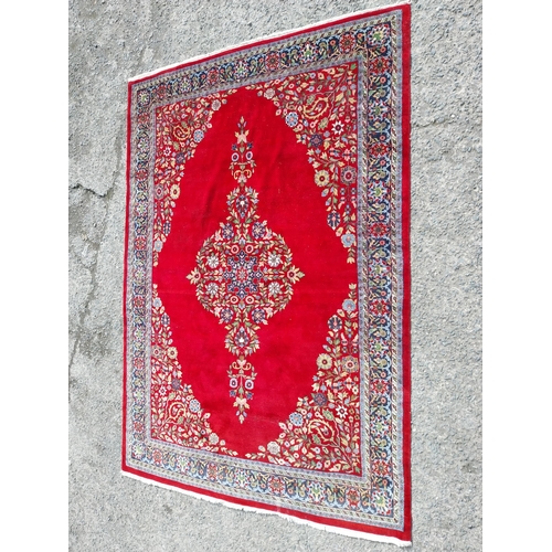 865 - Good quality Persian carpet square {340 cm L x 240 cm W}.