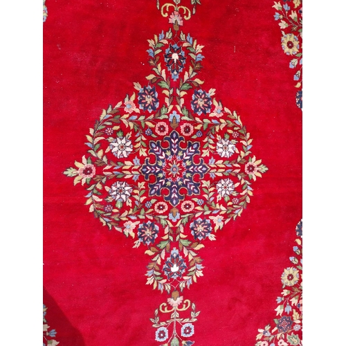 865 - Good quality Persian carpet square {340 cm L x 240 cm W}.