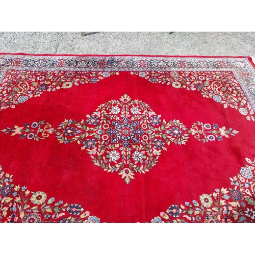 865 - Good quality Persian carpet square {340 cm L x 240 cm W}.