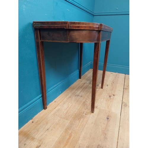 871 - Georgian mahogany drop leaf table with single drawer {73 cm H x 78 cm W x 47 cm D}.