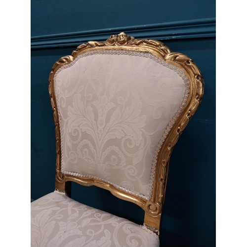 883 - Pair of decorative giltwood chairs in the Victorian style {100 cm H x 50 cm W x 48 cm D}.