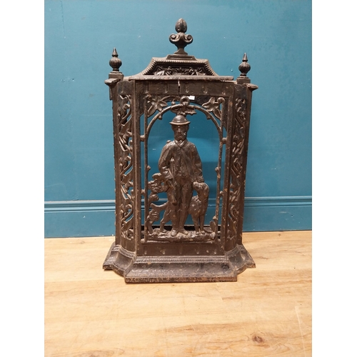 893 - Decorative 19th C. cast iron stick stand {77 cm H x 46 cm W x 24 cm D}.