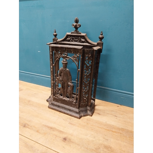 893 - Decorative 19th C. cast iron stick stand {77 cm H x 46 cm W x 24 cm D}.