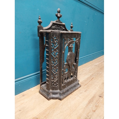 893 - Decorative 19th C. cast iron stick stand {77 cm H x 46 cm W x 24 cm D}.