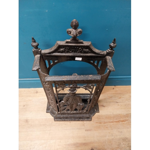 893 - Decorative 19th C. cast iron stick stand {77 cm H x 46 cm W x 24 cm D}.