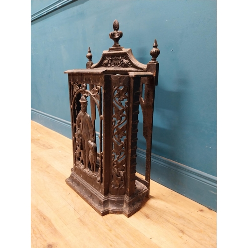 893 - Decorative 19th C. cast iron stick stand {77 cm H x 46 cm W x 24 cm D}.