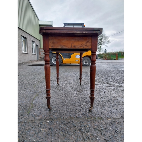 906 - 19th C. turn over leaf tea table {}.