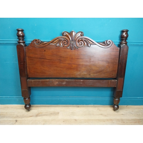 909 - Will  IV mahogany headboard. {116 cm H x 140 cm W}.