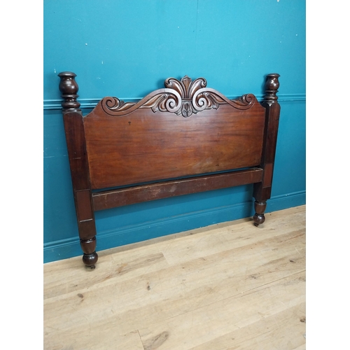 909 - Will  IV mahogany headboard. {116 cm H x 140 cm W}.