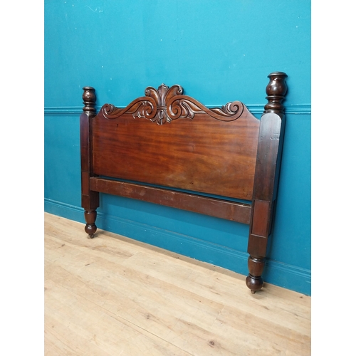 909 - Will  IV mahogany headboard. {116 cm H x 140 cm W}.