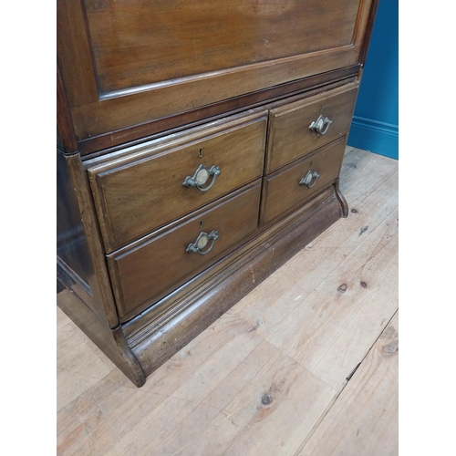 911 - 1940s mahogany stacking bookcase {152 cm H x 87 cm W x 37 cm D}.