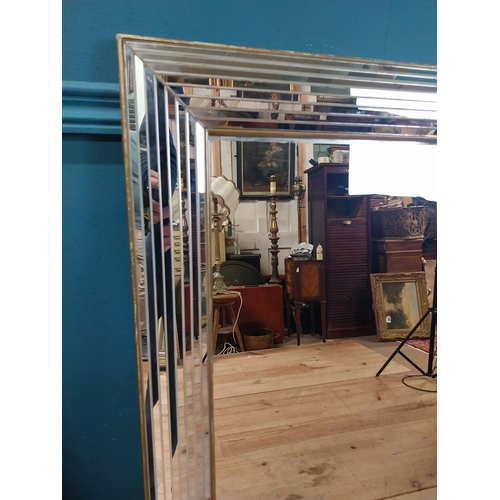 912 - Pair of decorative wall mirrors {107 cm H x 76 cm W].