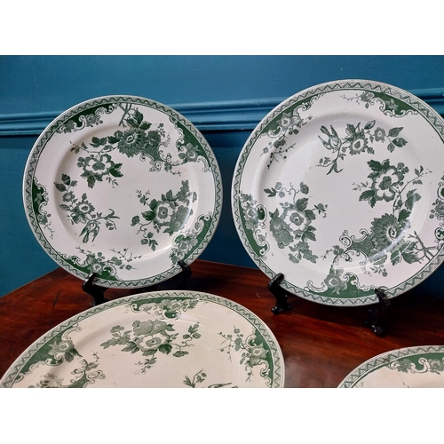 943 - Set of five first period Belleek ceramic plates {27 cm Dia.}.