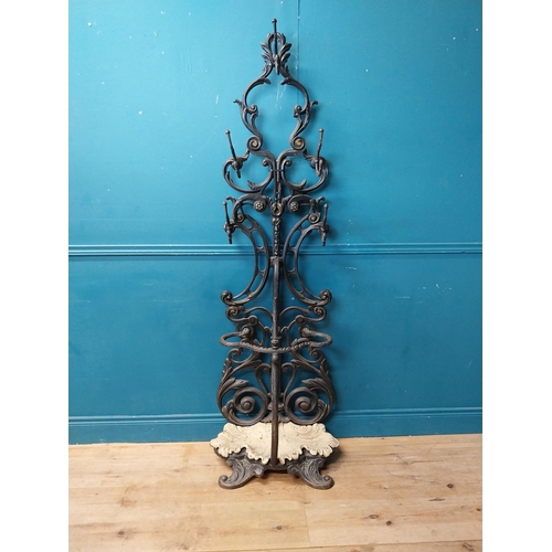 976 - Decorative 19th C. cast iron hall stand {190 cm H x 62 cm W x 40 cm D}.