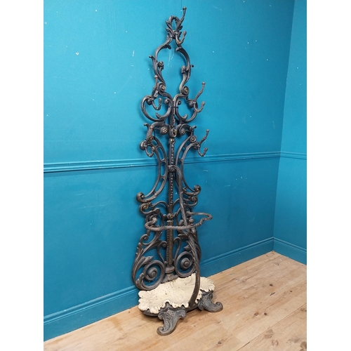 976 - Decorative 19th C. cast iron hall stand {190 cm H x 62 cm W x 40 cm D}.