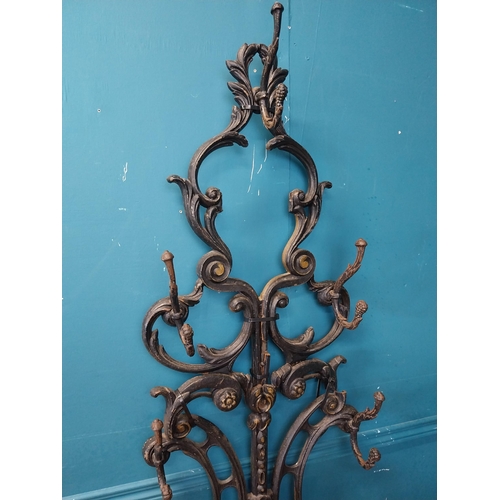 976 - Decorative 19th C. cast iron hall stand {190 cm H x 62 cm W x 40 cm D}.