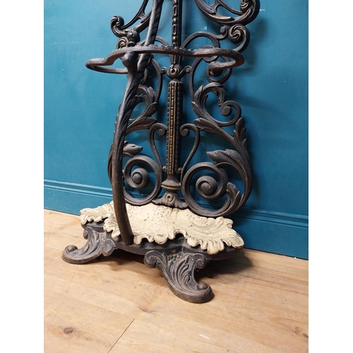 976 - Decorative 19th C. cast iron hall stand {190 cm H x 62 cm W x 40 cm D}.