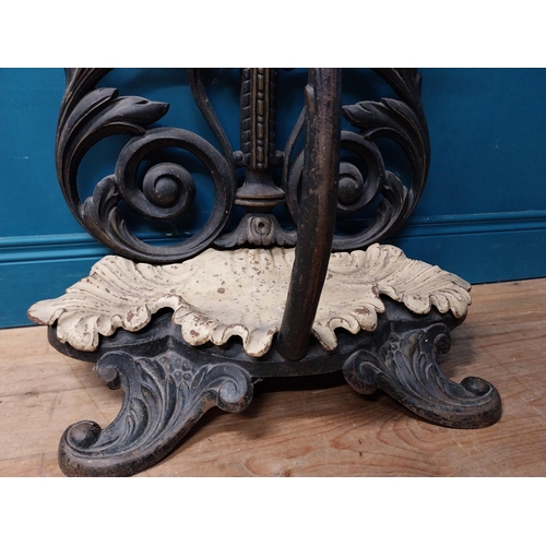 976 - Decorative 19th C. cast iron hall stand {190 cm H x 62 cm W x 40 cm D}.