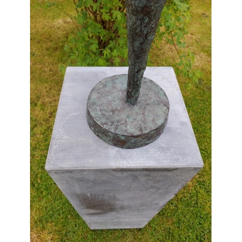 1 - Exceptional quality contemporary bronze sculpture 'The Ballerina' raised on slate plinth {Overall di... 