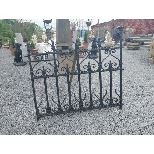 1006 - 19th C. decorative wrought iron garden gate {109 cm H x 117 cm W}.