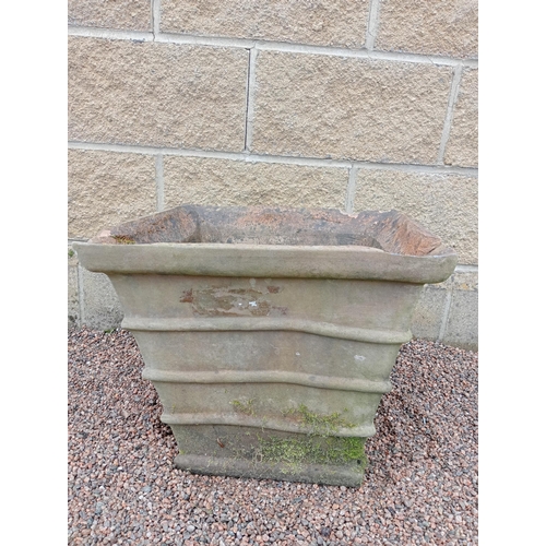 1025 - Terracotta square planter {H 45cm x W 40cm x D 40cm }.