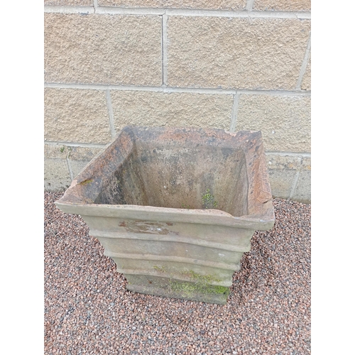 1025 - Terracotta square planter {H 45cm x W 40cm x D 40cm }.