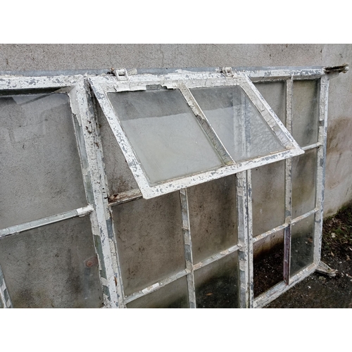 135 - Cast iron eighteen pane window {H 93cm x W 148cm }. (NOT AVAILABLE TO VIEW IN PERSON)