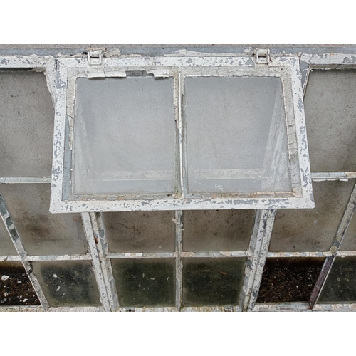 135 - Cast iron eighteen pane window {H 93cm x W 148cm }. (NOT AVAILABLE TO VIEW IN PERSON)