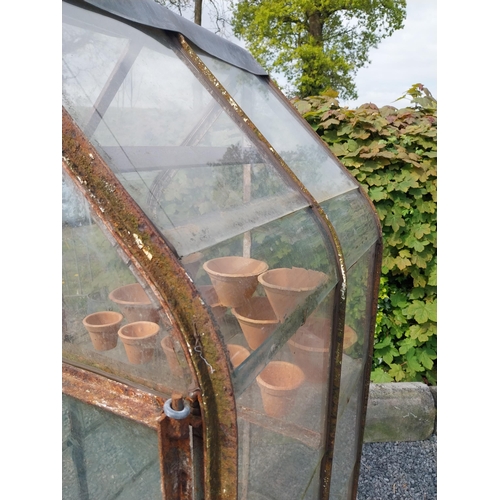 168 - Early 20th C. French wrought iron greenhouse {174 cm H x 70 cm W x 74 cm D}.