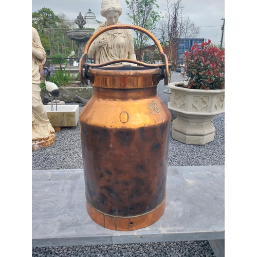 175 - Copper creamery can {49 cm H x 30 cm Dia.}.