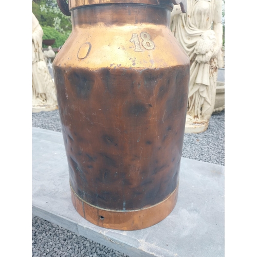 175 - Copper creamery can {49 cm H x 30 cm Dia.}.