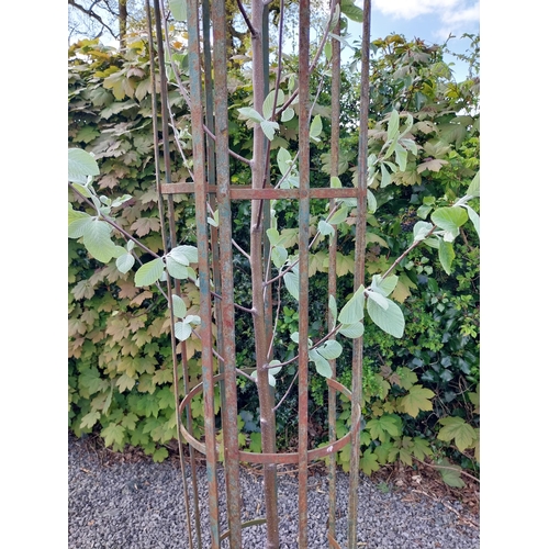 188 - 19th C. wrought iron tree surround {213 cm H x 29 cm Dia.}.