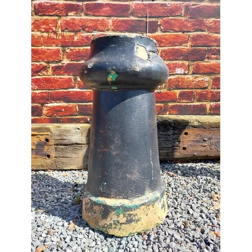 192 - Terracotta chimney pot {63 cm H x 30 cm Dia.}.