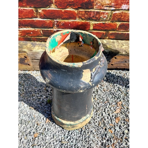 192 - Terracotta chimney pot {63 cm H x 30 cm Dia.}.