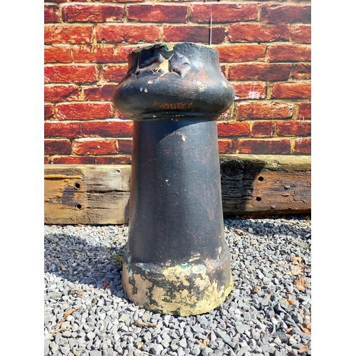 192 - Terracotta chimney pot {63 cm H x 30 cm Dia.}.