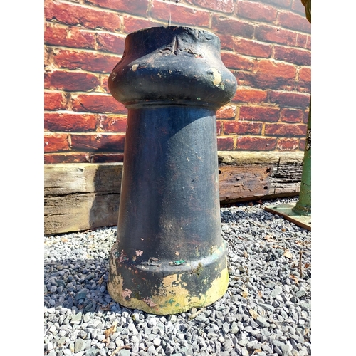 192 - Terracotta chimney pot {63 cm H x 30 cm Dia.}.