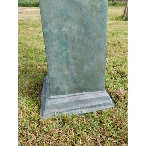 200 - Exceptional quality bronze water feature or bird bath in the Art Deco style {152 cm H x 40 cm W x 60... 