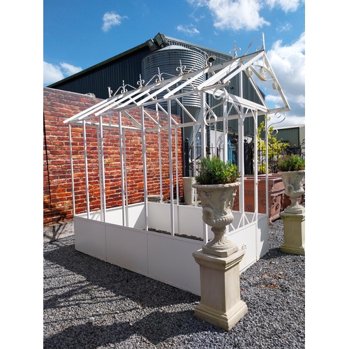 246 - Good quality wrought iron French greenhouse in the Victorian style glass included {257 cm H x 170 cm... 