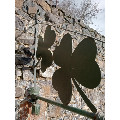 247 - Large Dublin shamrock street light {H145cm x W 18cm x D 200cm }. (NOT AVAILABLE TO VIEW IN PERSON)